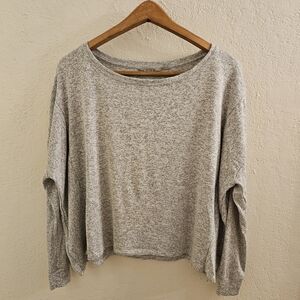 Athleta Heathered Gray Crewneck Top Size XS